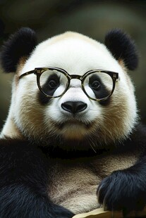 戴墨镜的熊猫