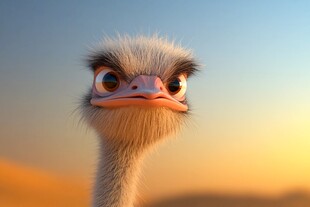 呆萌的鸵鸟