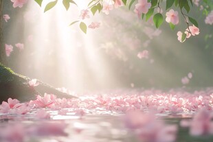 散落的花瓣浪漫唯美