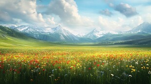 高山下唯美花田