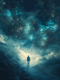 星辰大海男孩背影