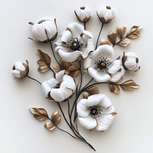 3d立体简约花