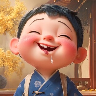 喜庆掌柜小男孩