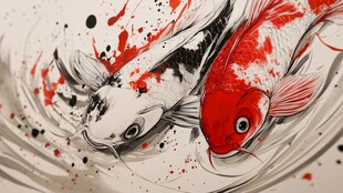 鲤鱼3d画