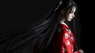 汉服长发