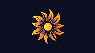 花与太阳logo