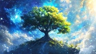 神秘梦幻的大树