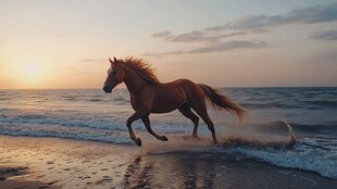 奔跑骏马飞奔骏马