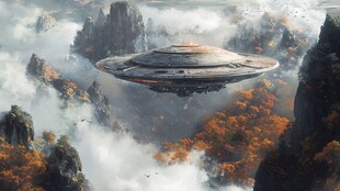 飞碟科幻电影背景