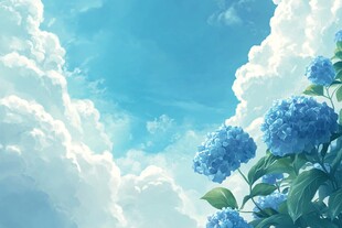 动漫中童话中的白云