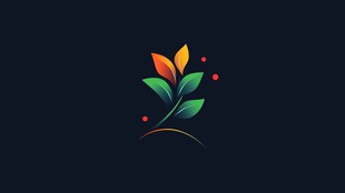 植物主题logo