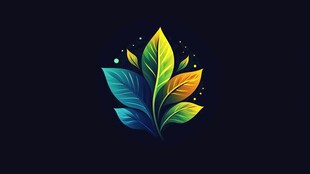 植物主题logo