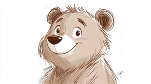 原创手绘小熊