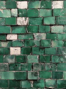 绿色墙砖花纹