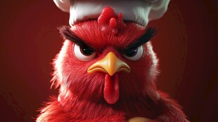 卡通霸气鸡大侠头像