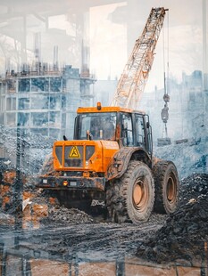 建筑工地施工工程车辆