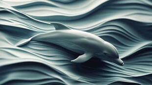 海豚立体画设计