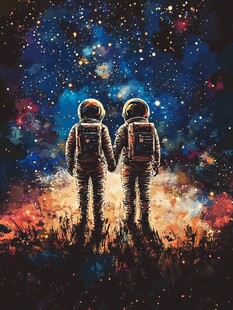 宇航员装饰画