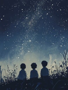 星辰大海男孩背影