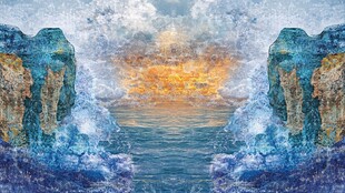 海水抽像画