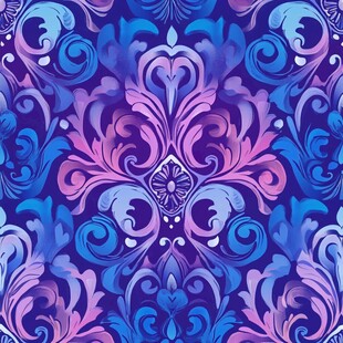 蓝色紫色花纹