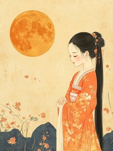 中秋古装插画