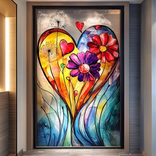 艺术玻璃手绘花卉