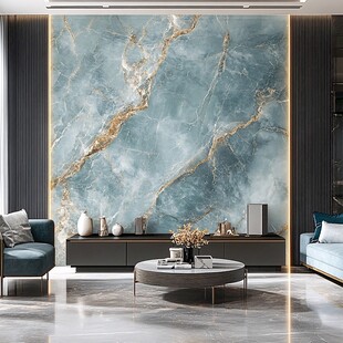 蓝色大理石背景墙