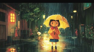 雨天插画