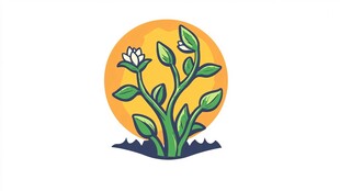 植物主题logo