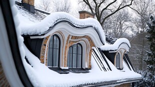 下雪的屋顶实拍