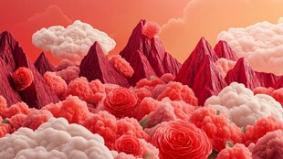 3d风景膨胀图案