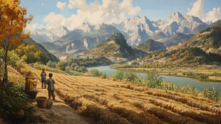 唯美农村场景