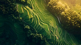 梯田航拍壁纸