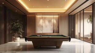 别墅台球室
