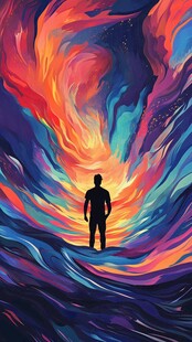 梦幻人物创意插画