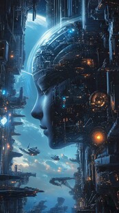 人工智能vr海报背景