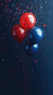 简约大气红色蓝色