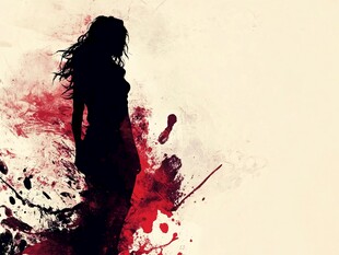 暖色调墨韵唯美红色