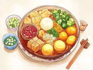 豆泡儿汤插画