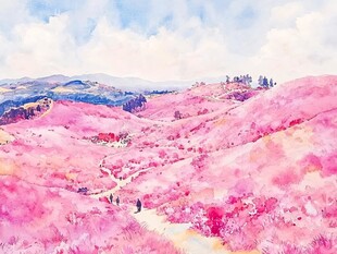 治愈系少女粉插画