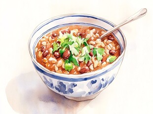 碗豆面插画