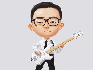 摇滚人物卡通形象设计