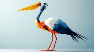 几何多边形小鸟