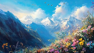 宽屏风景画