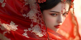 古风嫁衣美女