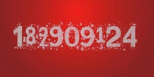 创意红色数字背景