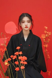 红色古装少女