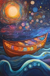 星月河幻想插画