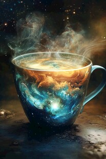 饮料杯梦幻背景